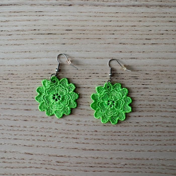Boucles d’oreilles • vert 🌿