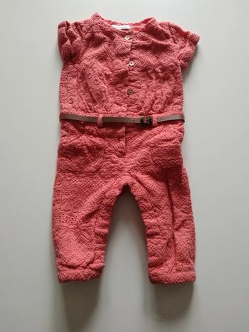 combinaison longue avec broderies manches courtes verbaudet fille 6 mois