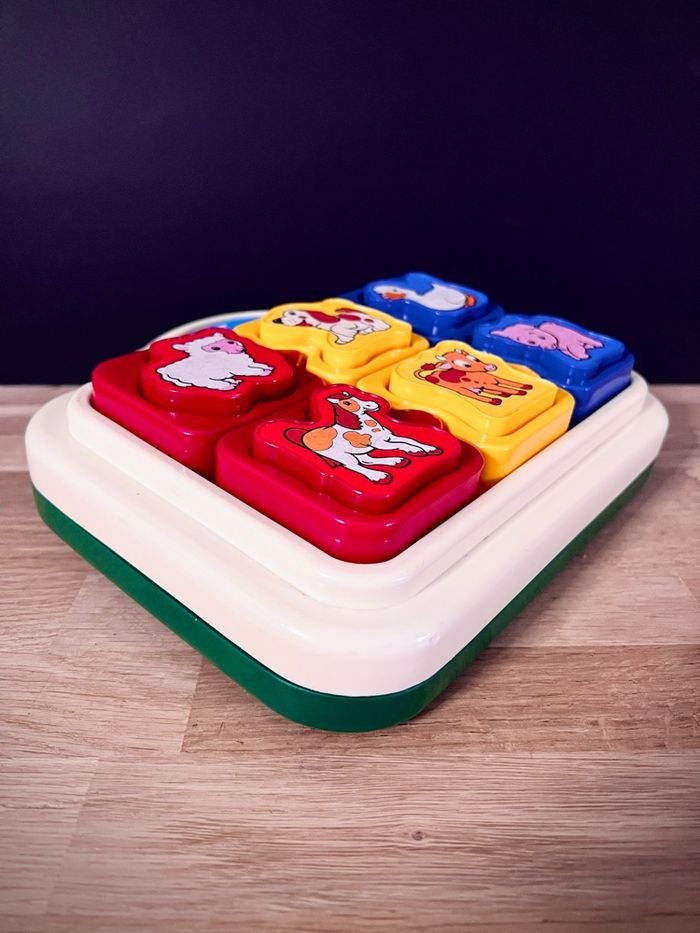 Puzzle sonore TOMY Anim’Animo “Les Habitants de ma Ferme” vintage avec boîte - Très bon état années 90 - photo numéro 3