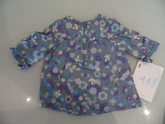 chemise motif fleur 6 mois