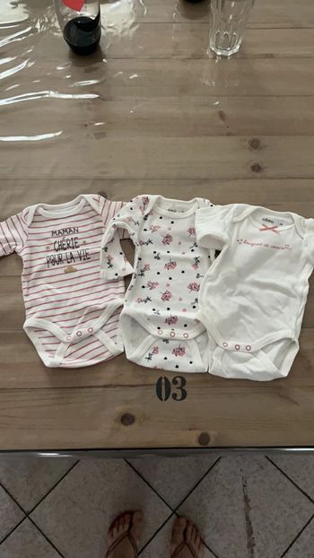 Lot body 3 mois gemo