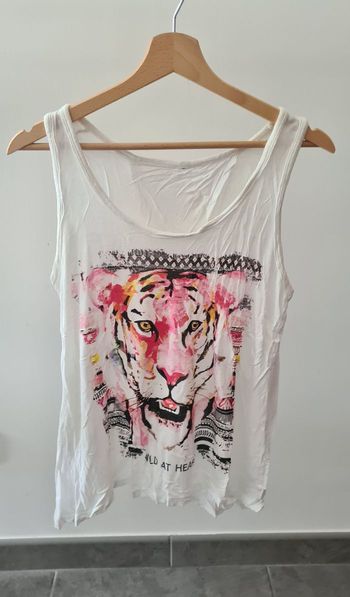 Débardeur dos nu imprimé tigre