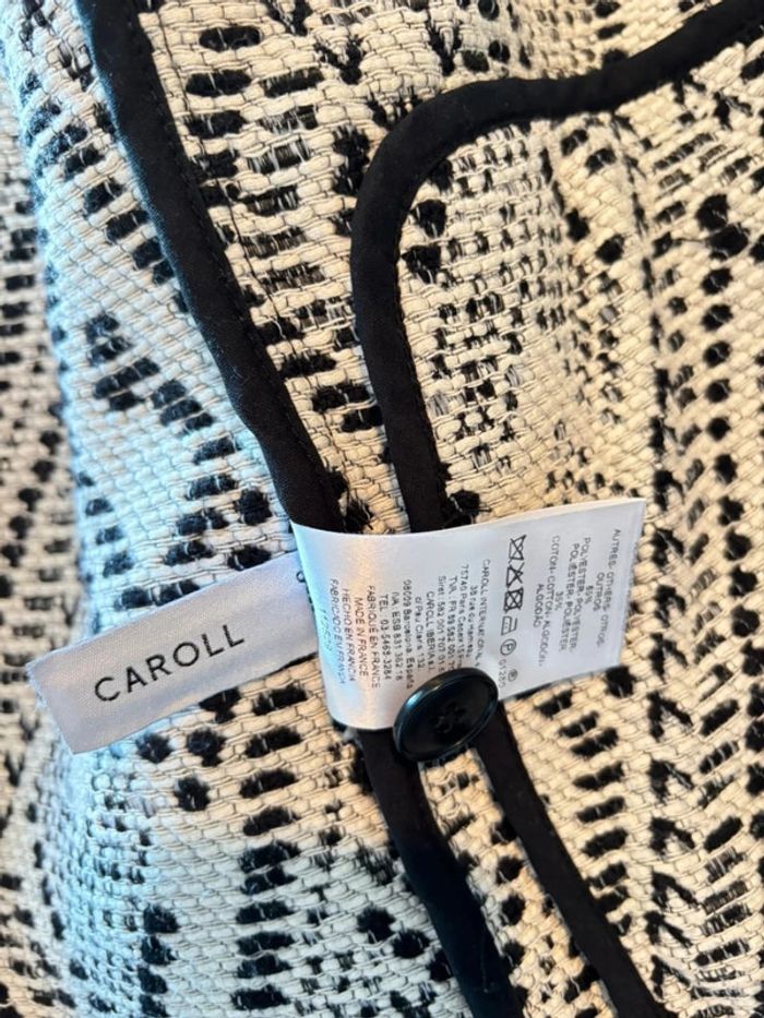 Veste Caroll taille 2 noir et blanc - photo numéro 7