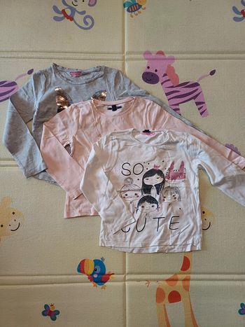 Lot t-shirts manches longues 4 ans