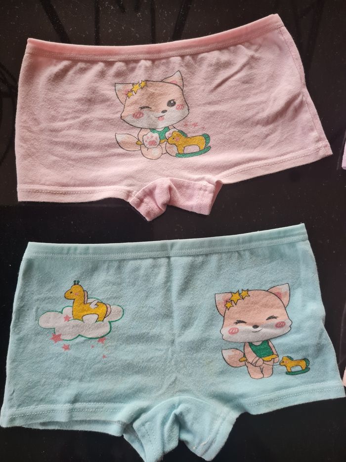 🌸 Lot de 4 shorties fille 3 ans - motifs chats et canards 🐱🦆 - photo numéro 2