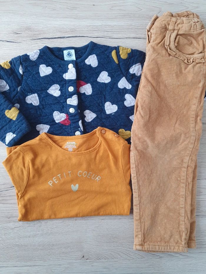 Ensemble petit bateau/orchestra/kiabi 3ans