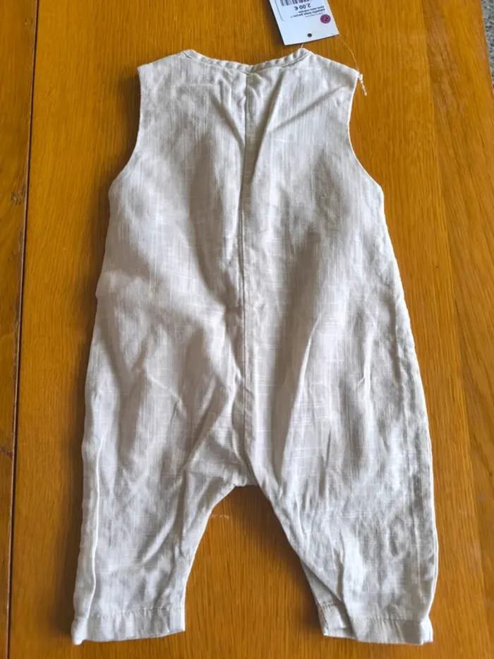 306743 salopette beige garçon 1 mois sans marque - photo numéro 2