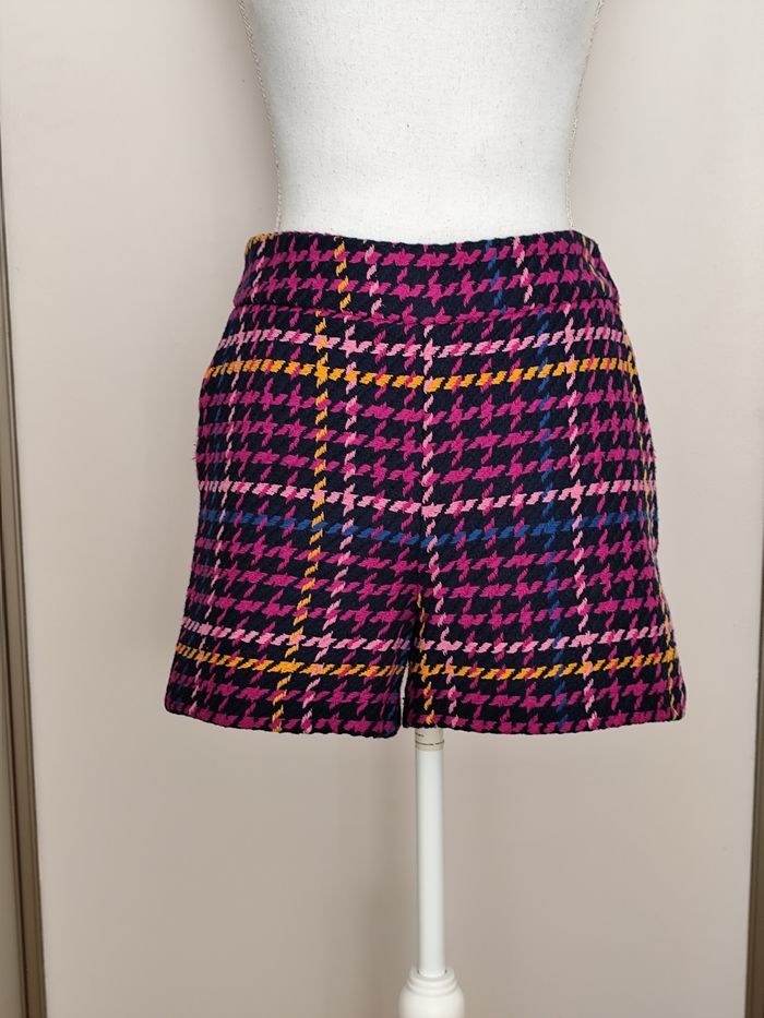 Tailleur short Morgan taille 38 tweed bleu marine a motif automne hiver - photo numéro 7