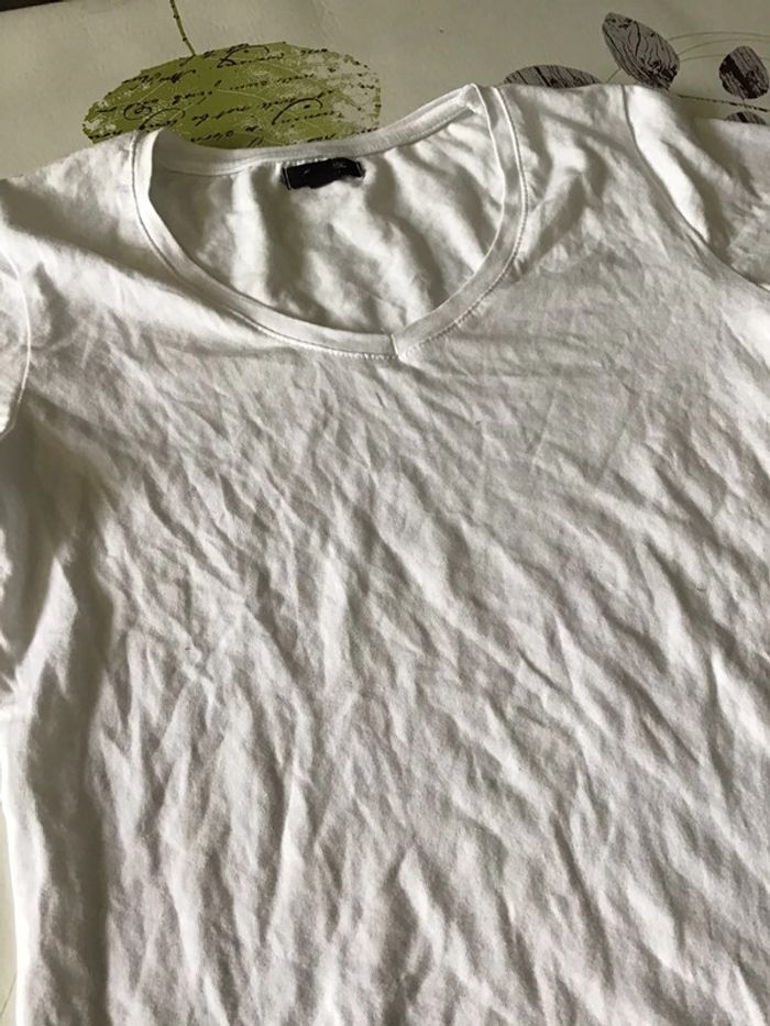 T Shirt blanc taille M en coton - photo numéro 2