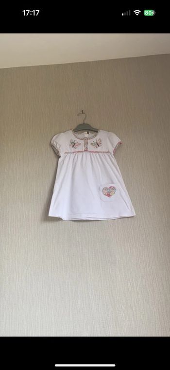 Tunique H&M 5/6 ans blanche