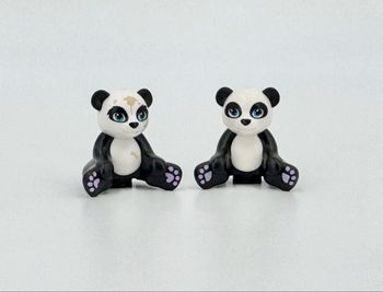 Lego Animaux Friends : lot de 2 Pandas différents (propre et sale) - NEUF