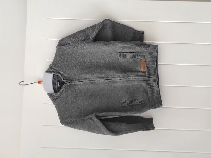 🧥 Gilet garçon – 4 ans – Coton épais – Gris - photo numéro 2