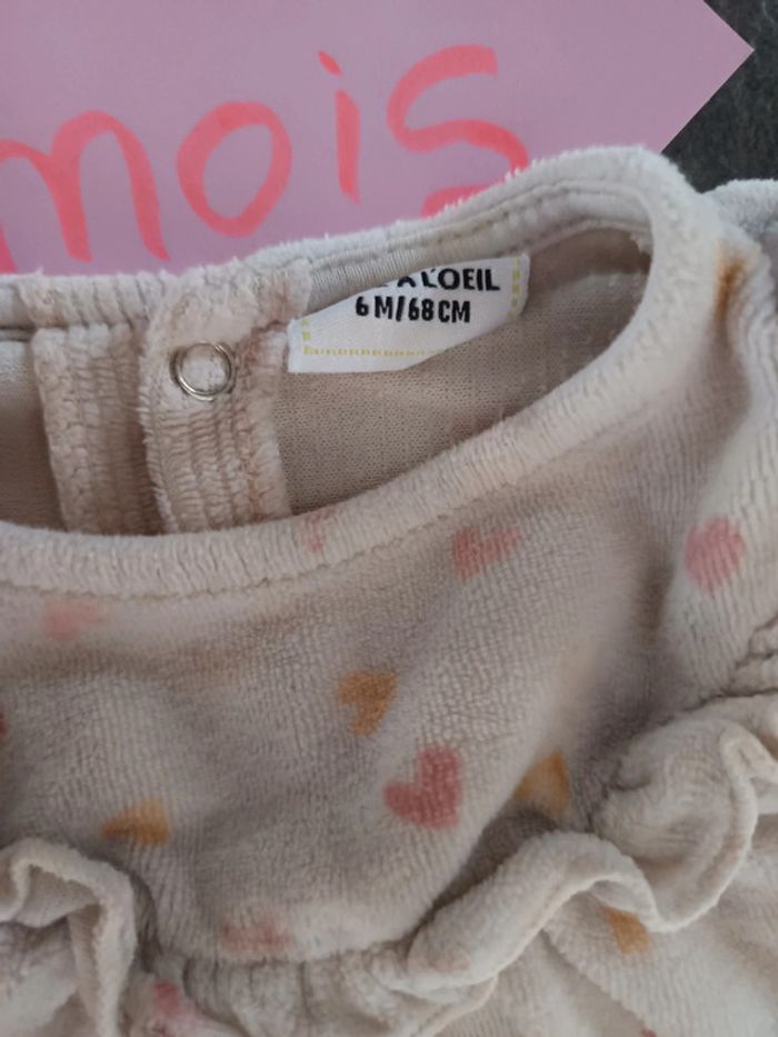 Pyjama coeurs 6 mois - photo numéro 2