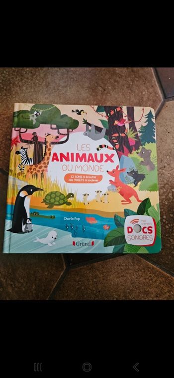 Livre pour enfant animaux sonore