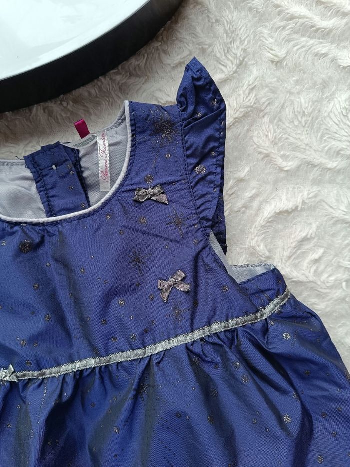 Robe de fête style boule anniversaire mariage Noël Fille 12 mois étoile Orchestra Pomme Framboise - photo numéro 3