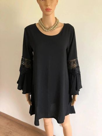 Robe noire casual à manches longues Molly Bracken taille S excellent état