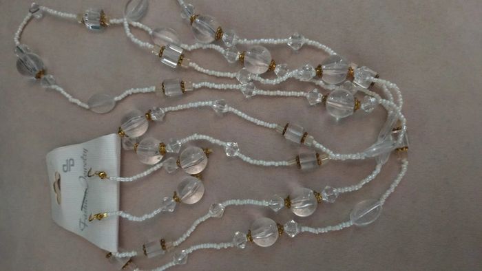 légante parure collier & boucles d’oreilles – Perles cristal & blanc nacré - photo numéro 6