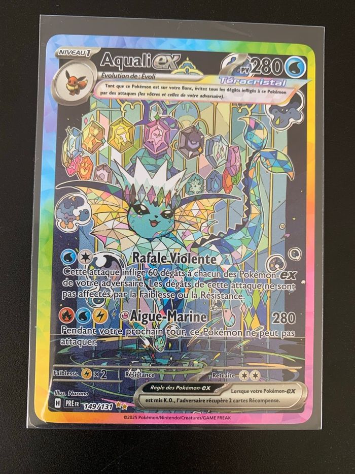 Carte Aquali Ex 149/131 Évolutions Prismatiques Pokémon - photo numéro 2