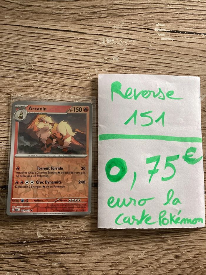 carte Pokémon arcanin reverse 059/165 EV3.5 collection 151 FR neuf sortie de booster