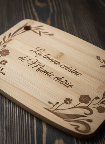 Planche à découper PERSONNALISÉE en Bois - Cadeau idéal