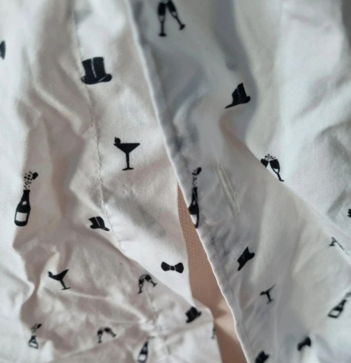 Chemise blanche à motifs noir 🥂🍾 taille M Slim fit - photo numéro 7