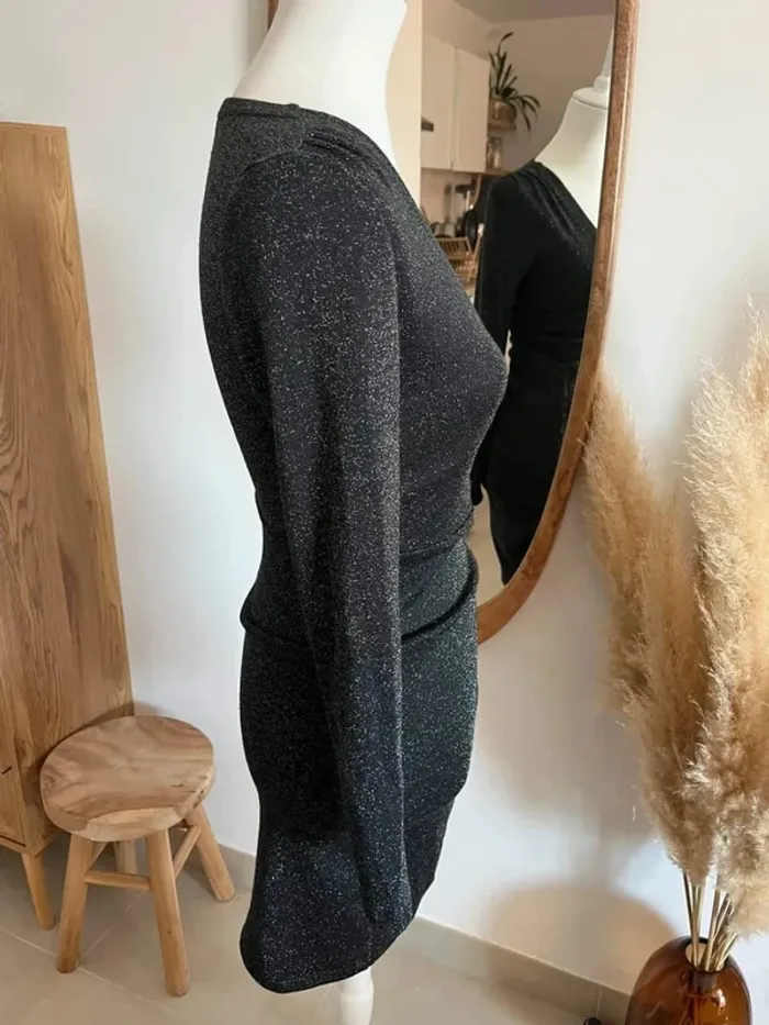 Robe moulante noire et argentée Kookai - photo numéro 3