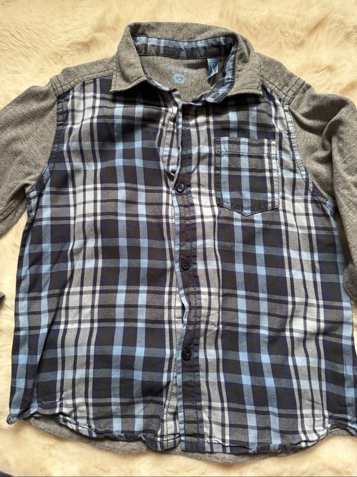 👕 chemise bi-matiere - okaidi - garçon 6 ans - 114cm- bon état - photo numéro 6