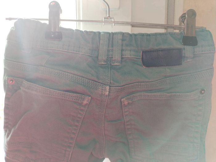 Pantalon jean vert menthe - coupe slim 5 Ans - photo numéro 8