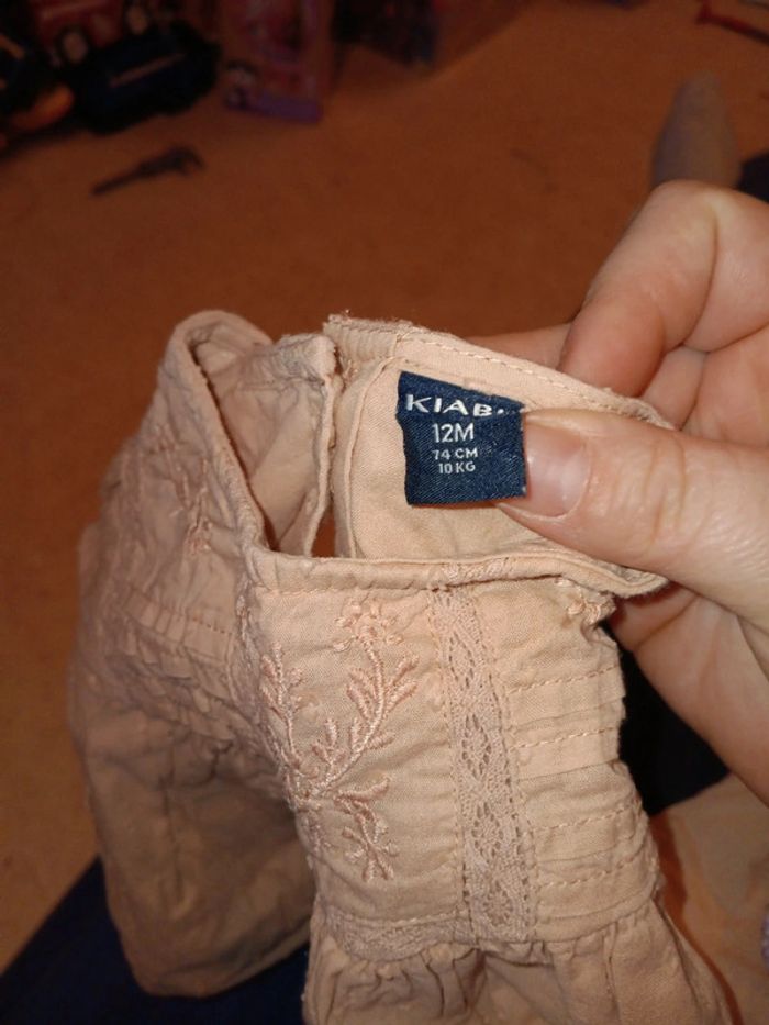 Robe beige effet dentelle 12 mois kiabi pas de vinted go - photo numéro 3