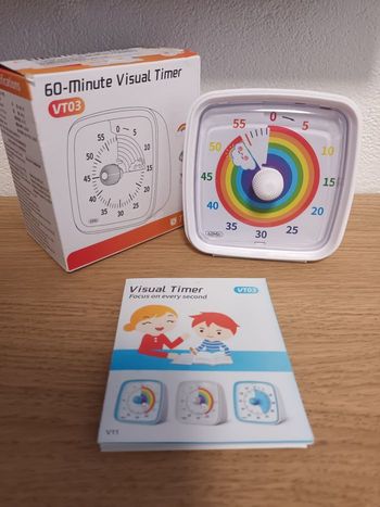 Minuteur timer visuel pour enfant motif arc en ciel 🌈  neuf