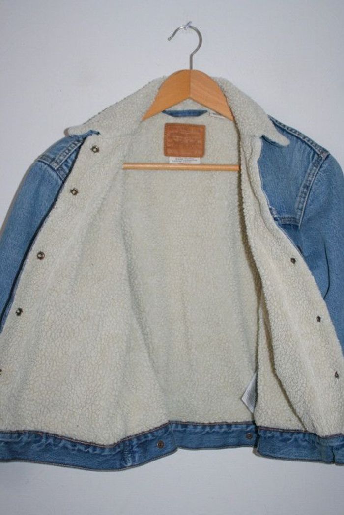 Veste en jeans fourrée Levis taille XS - photo numéro 4