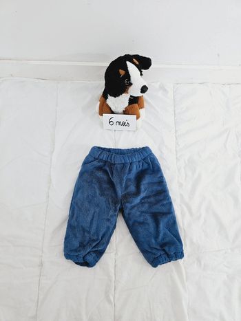 Pantalon en velours bleu foncé bébé fille ou garçon mixte 6 mois