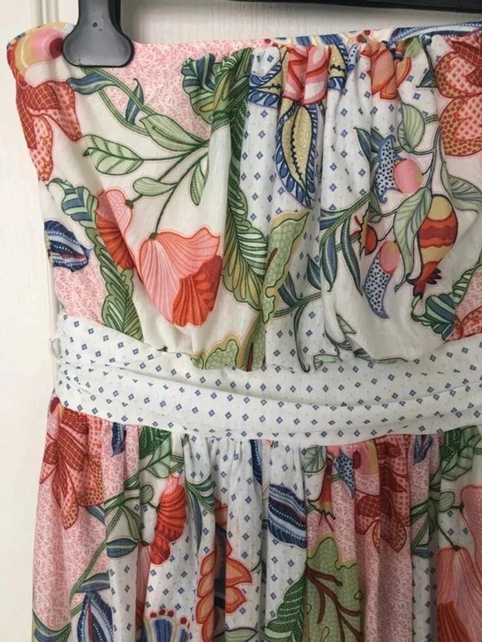 Robe bustier à fleurs Mango 36 - photo numéro 2