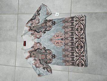 T-shirt gris motifs femme taille L