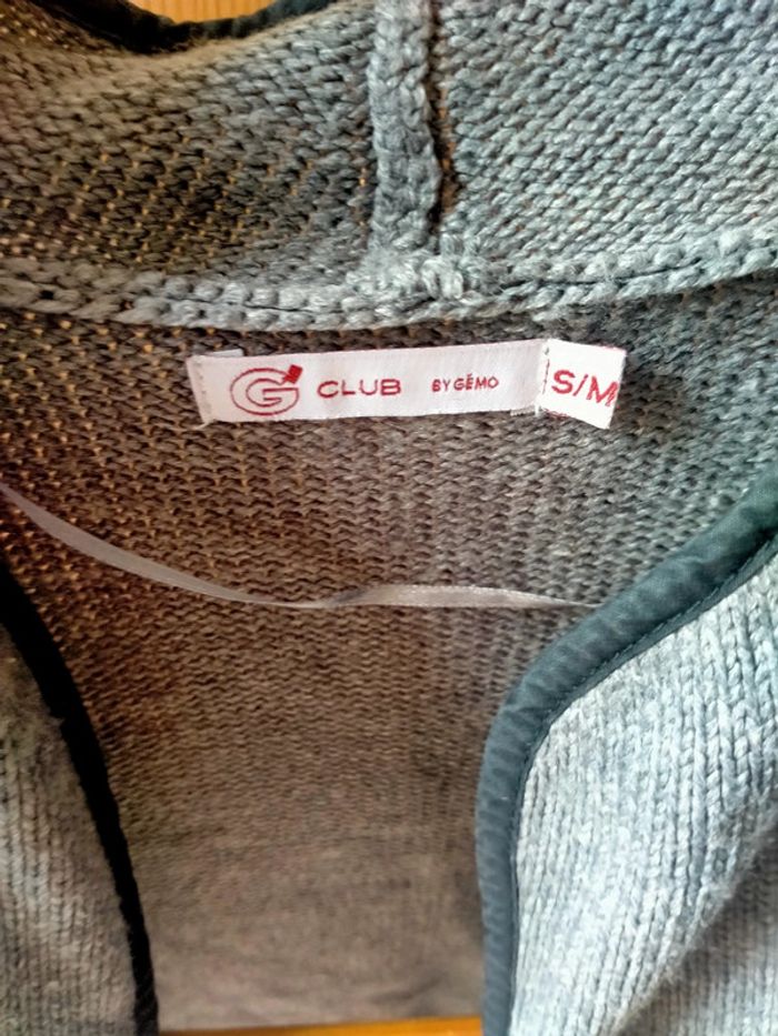 Gilet gris chiné Club by Gémo Taille S/M - photo numéro 3