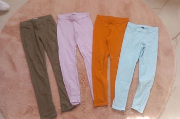 Lot 4 jeggings fille 10 ans
