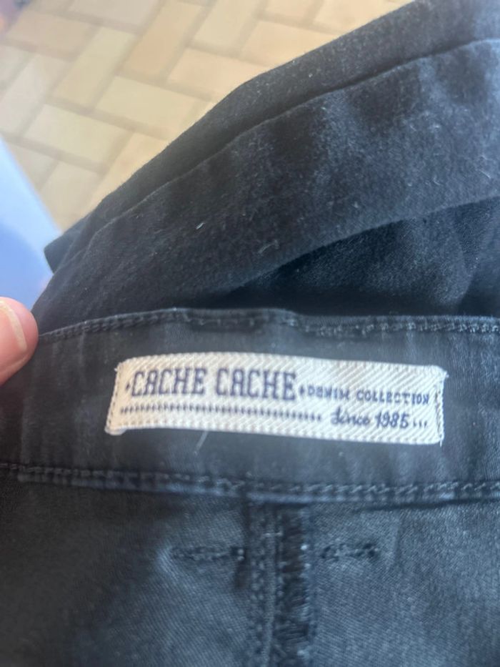 Jeans noir cache cache - photo numéro 4