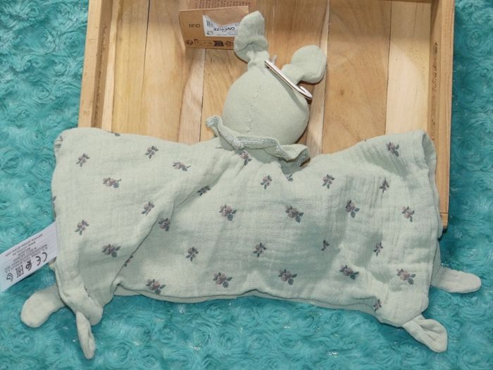 Doudou plat lapin vert noisettes Simba toys 🐰Neuf - photo numéro 3