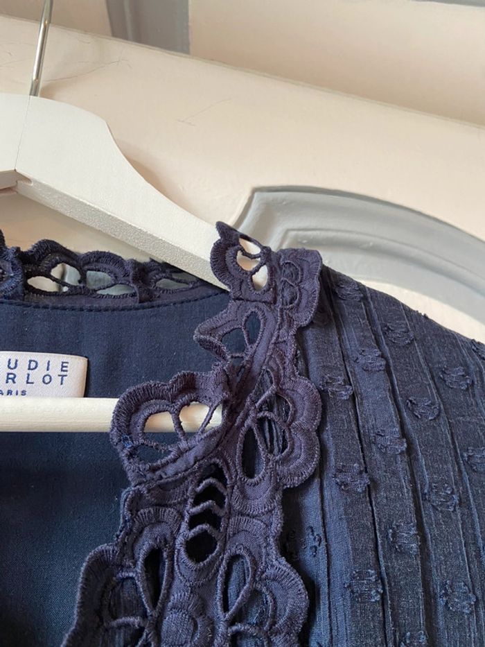 Robe courte bleu marine Claudie Pierlot taille 36 - photo numéro 12