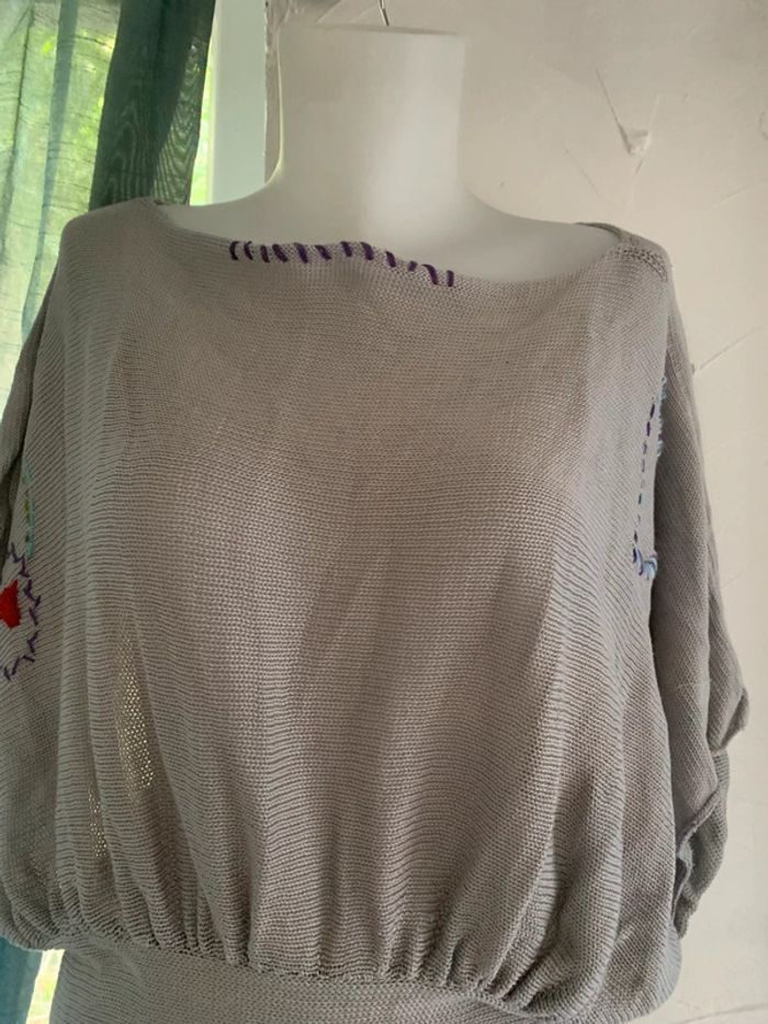 Robe pull Sidecar taille M grise avec motif manches courtes - photo numéro 2