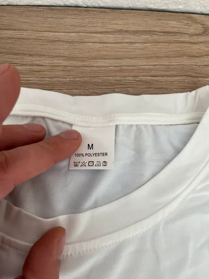 T-shirt blanc imprimé tendance - photo numéro 3