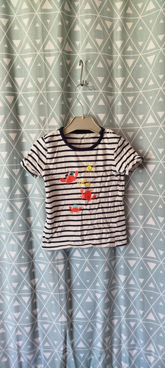🍄 T-shirt marinière en jersey 98 cm