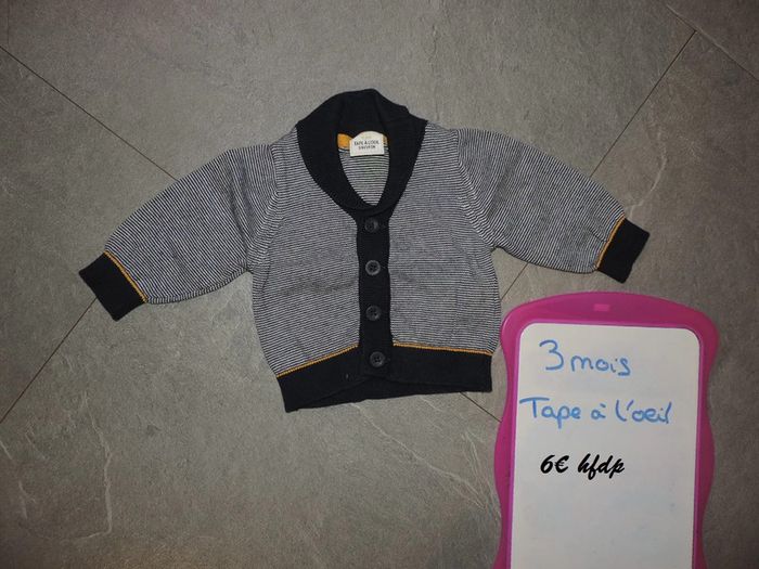 gilet tape à l'oeil taille 3 mois
