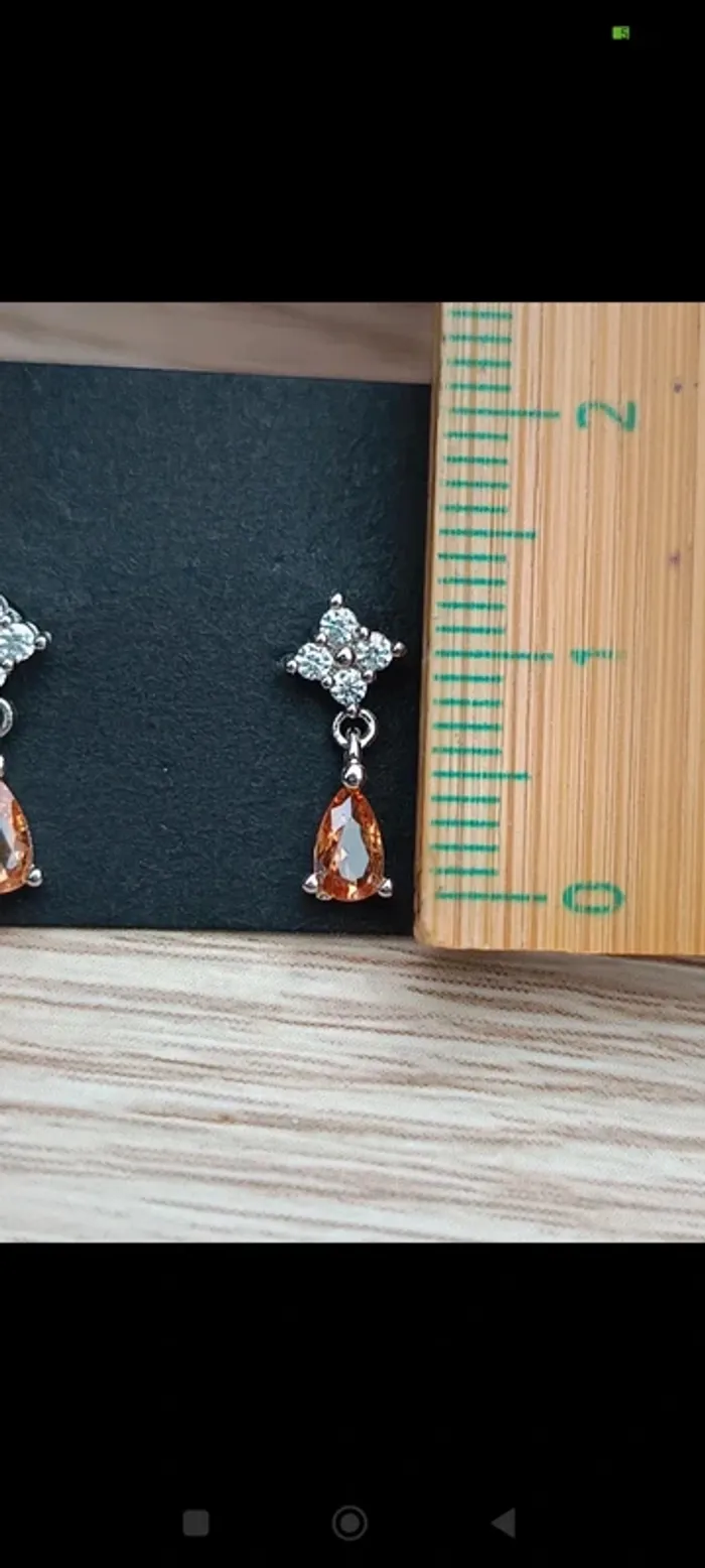 Boucles d'oreilles étoile avec pampilles argent 925 - photo numéro 3