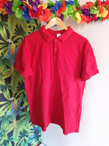 Polo rouge manches courtes