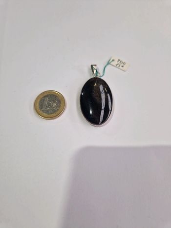 Pendentif obsidienne dorée Mexique