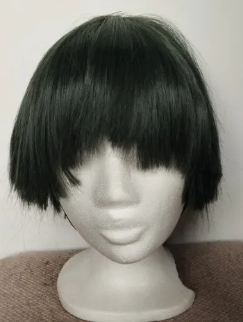 Wig / perruque vert foncé