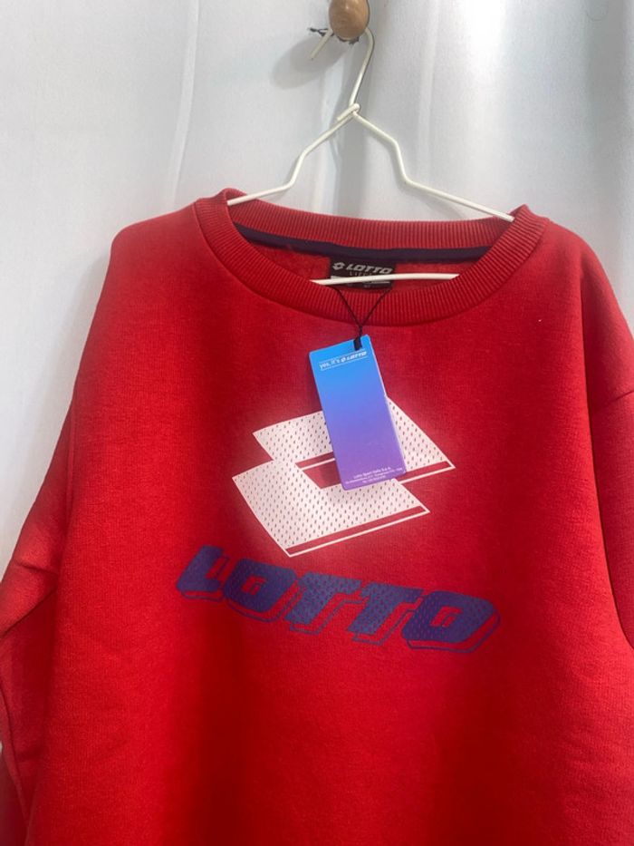 Sweat rouge Lotto taille 16 ans neuf - n8m - photo numéro 2