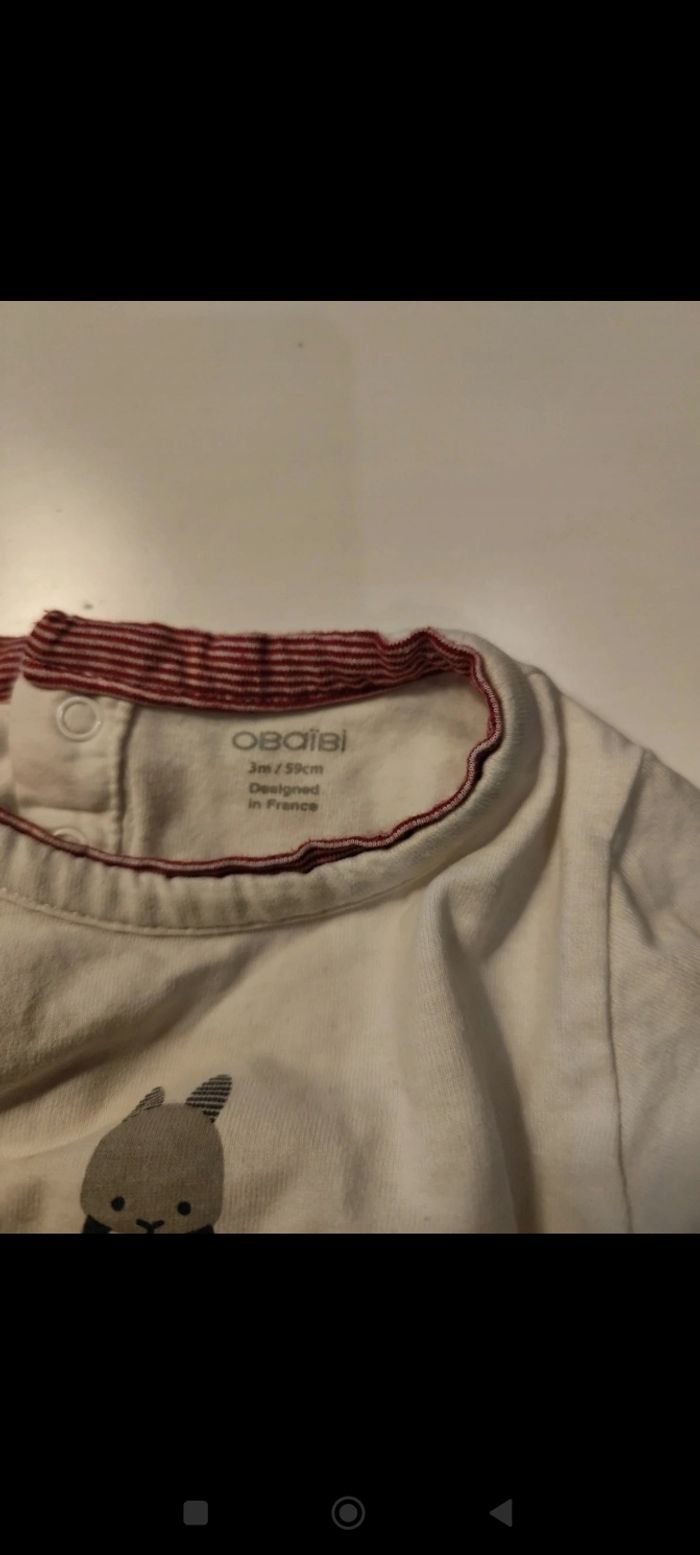 Tenue garçon Obaïbi 3 mois