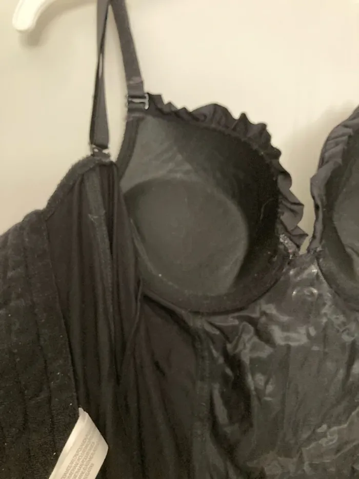Bustier noir push-up rembourré – Valège – Taille 85B – Style guêpière sans jarretelles - photo numéro 11
